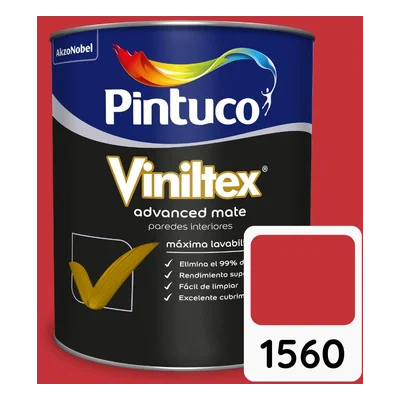 Pintura Viniltex Advanced Rojo vivo 1560