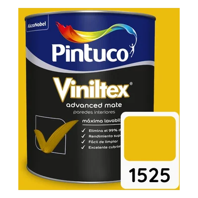 Pintura Viniltex Advanced Amarillo vivo 1525