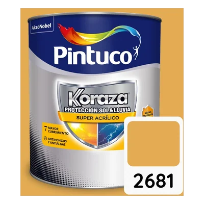 Pintura Koraza Amarillo tostado 2681 Súper acrílica Galón 3.79 L