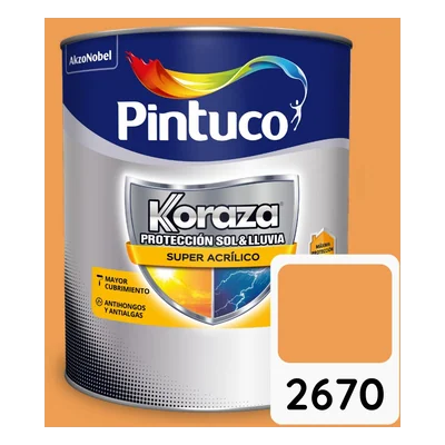 Pintura Koraza Oro mate 2670 Súper acrílica Galón 3.79 L