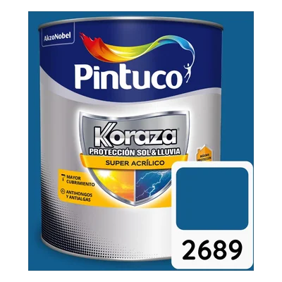 Pintura Koraza Mar profundo 2689 Súper acrílica Galón 3.79 L