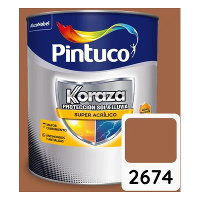 Pintura Koraza Ladrillo 2674 Súper acrílica Cuarto 0.95 L