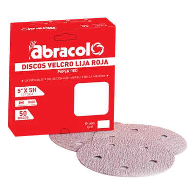 Disco Velcro 5 Rojo 5 huecos Abracol