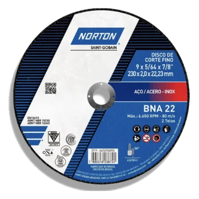 Disco de corte super fino T41 BNA 12 Norton