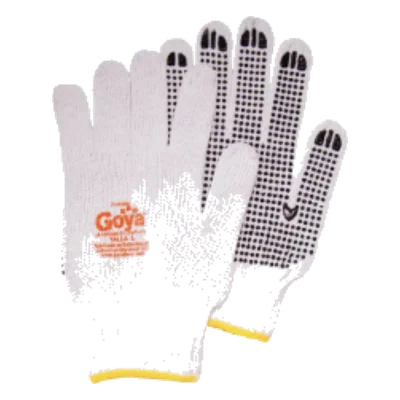 Guantes poliéster una cara con puntos en PVC Goya