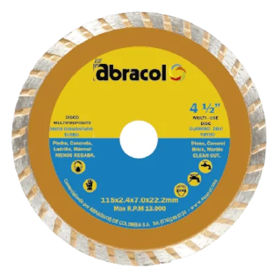 Disco Diamantado Turbo Multipropósito Abracol