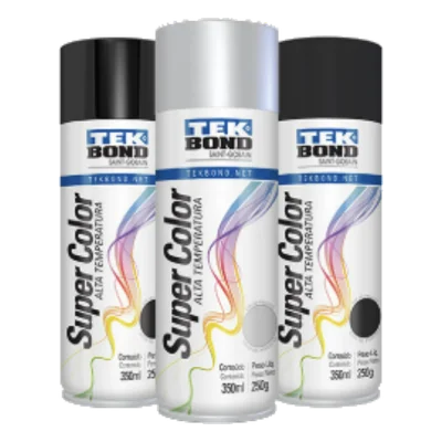 Pintura en aerosol Alta temperatura Negro 350 ml Tekbond