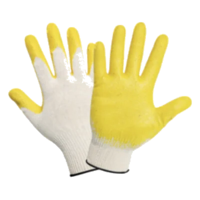 Guantes poliéster látex amarillo Goya