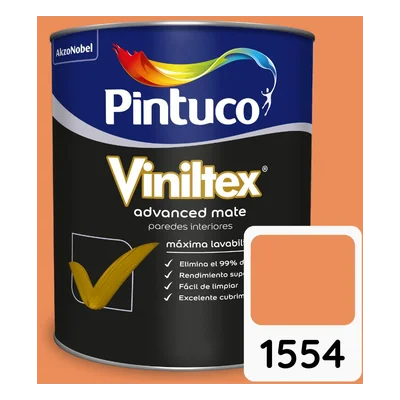 Pintura Viniltex Advanced Mandarina Tropical 1554