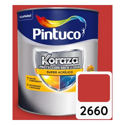 Pintura Koraza Rojo 2660 Súper acrílica