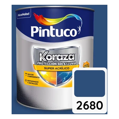 Pintura Koraza Azul nocturno 2680 Súper acrílica Galón 3.79 L