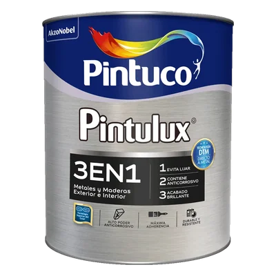 Pintulux 3EN1 Brillante Negro 95 3.79L PE