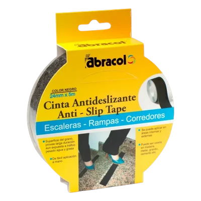 Cinta Antideslizante Negra Abracol