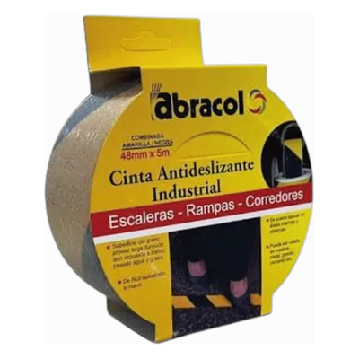 Cinta Antideslizante Combinada (Amarillo-Negro) Abracol