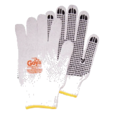 Guantes poliéster una cara con puntos en PVC Goya