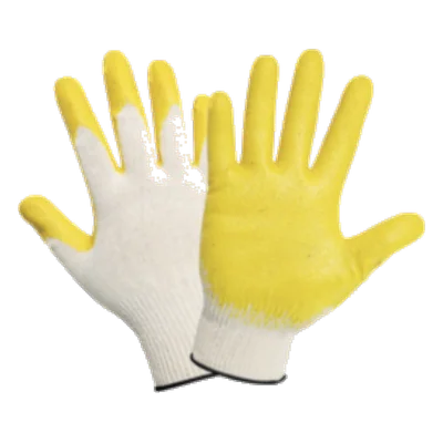 Guantes poliéster látex amarillo Goya