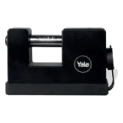 Candado negro intemperie cortina Yale